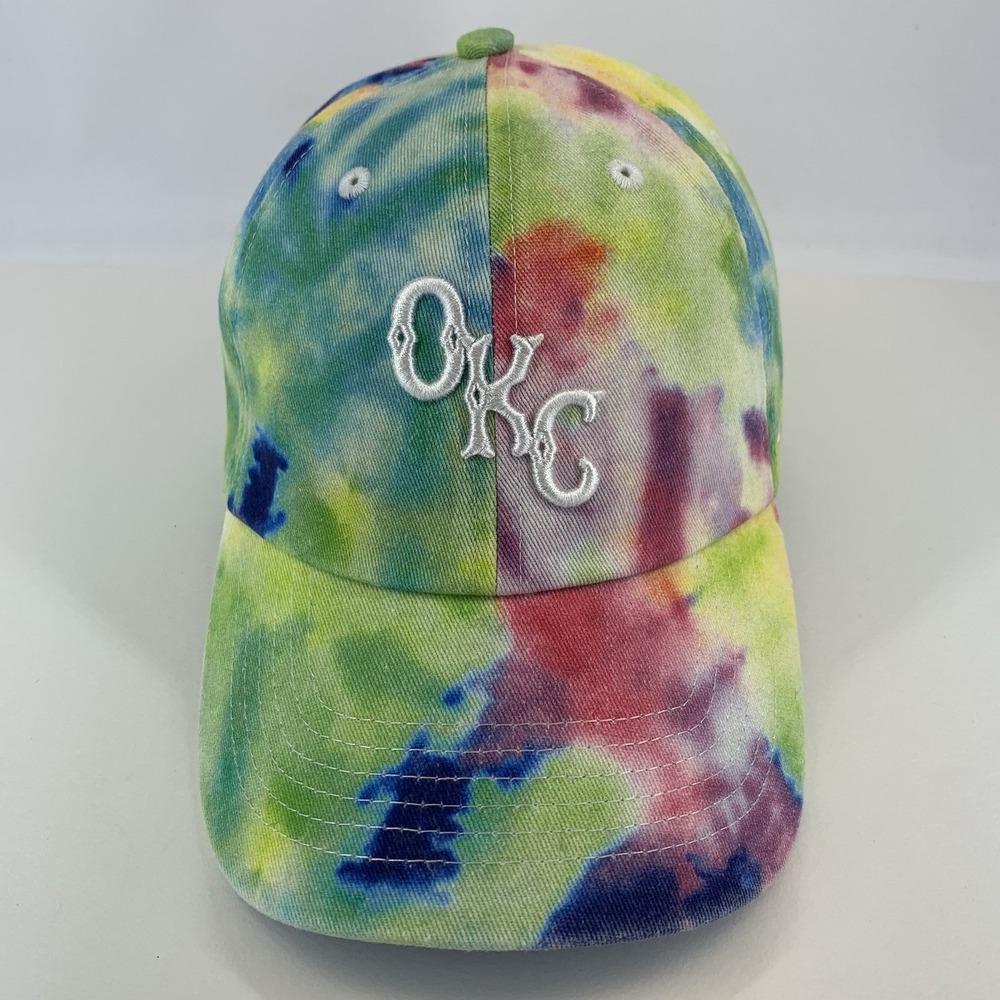 OKC Oklahoma City Dodgers Hat KIDS Tie Dye Adjustable Strap MiLB Baseball Cap - Picture 1 of 16